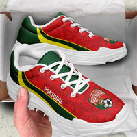 Portugal 2026 Football Chunky Sneakers Selecao das Quinas Grunge Curve Stylized - Wonder Print Shop