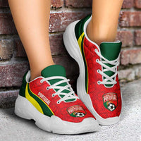 Portugal 2026 Football Chunky Sneakers Selecao das Quinas Grunge Curve Stylized - Wonder Print Shop