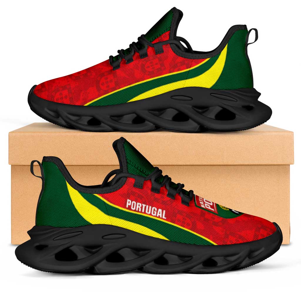 Portugal 2026 Football Clunky Sneakers Selecao das Quinas Grunge Curve Stylized - Wonder Print Shop