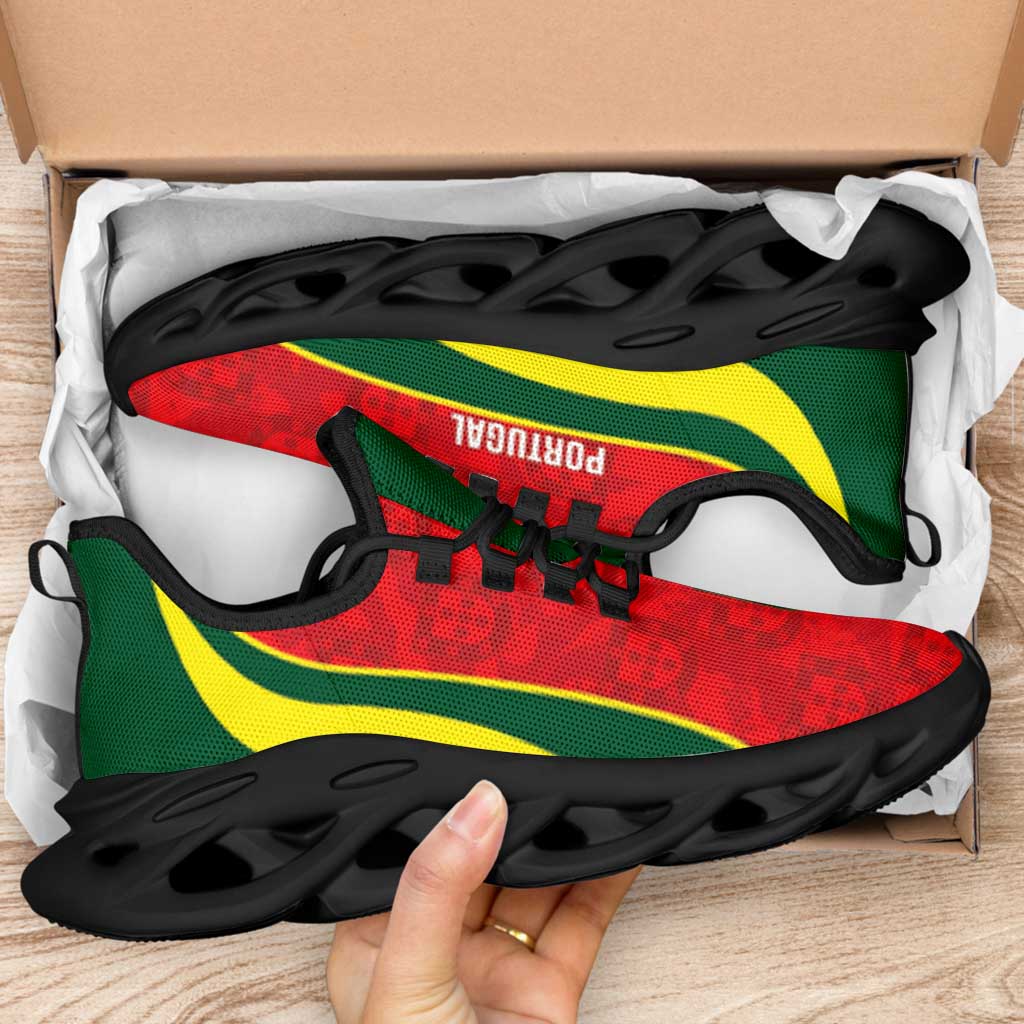 Portugal 2026 Football Clunky Sneakers Selecao das Quinas Grunge Curve Stylized - Wonder Print Shop