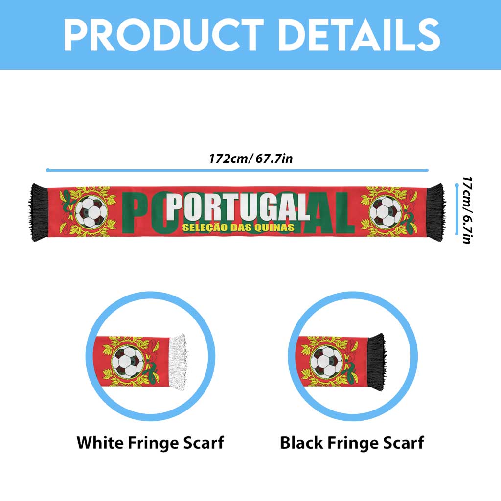 Portugal 2026 Football Soccer Scarf Go Selecao das Quinas