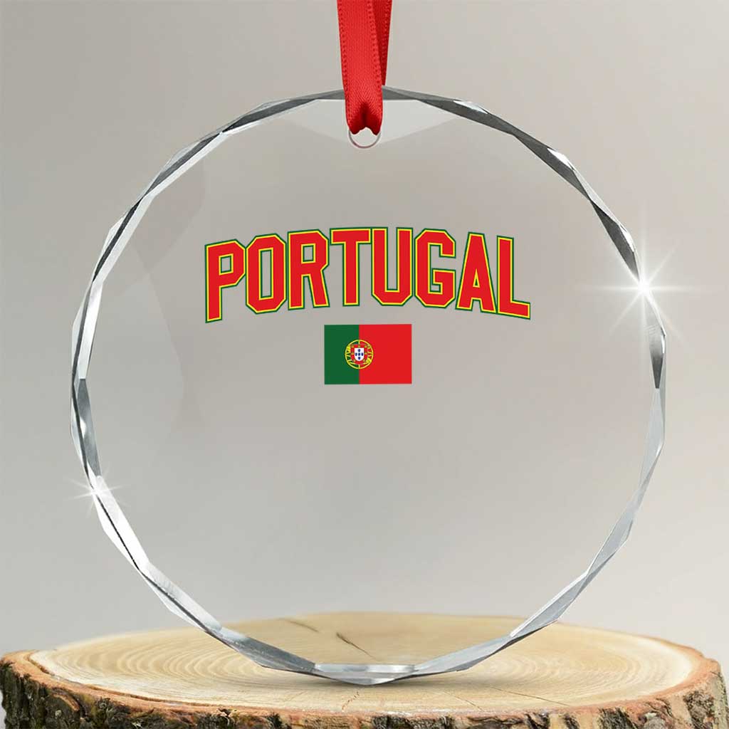Portugal Crystal Glass Ornament Portuguese Flag Futebol Fan - Wonder Print Shop