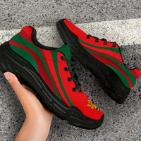 Portugal Football Chunky Sneakers Flag-Inspired Curve Style