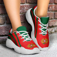 Portugal Football Chunky Sneakers Flag-Inspired Curve Style