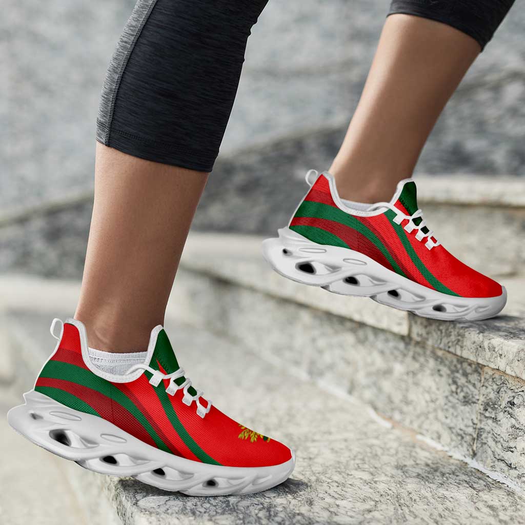 Portugal Football Clunky Sneakers Flag-Inspired Curve Style