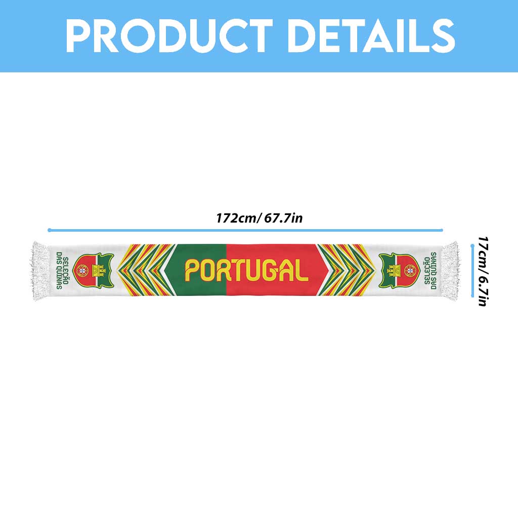 Portugal Football Nations 2026 Soccer Scarf Sporty Pattern