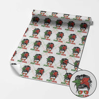 Portugal Messy Bun Girl Pride Portuguese Roots Wrapping Paper Roll