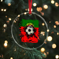 Portugal Soccer Crystal Glass Ornament Portuguese Flag Soccer Ball Futebol - Wonder Print Shop
