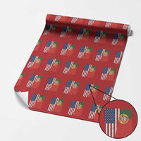 Portuguese American Flag Wrapping Paper Roll Retro Vintage USA Portugal Roots Heritage Pride - Wonder Print Shop