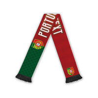 Portuguese Football Personalized Soccer Scarf Wave Pattern Heritage Crest