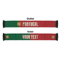 Portuguese Football Personalized Soccer Scarf Wave Pattern Heritage Crest