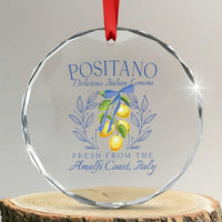 Positano Italy Crystal Glass Ornament Amalfi Coast Italian Lemons Town Italy Vacation - Wonder Print Shop