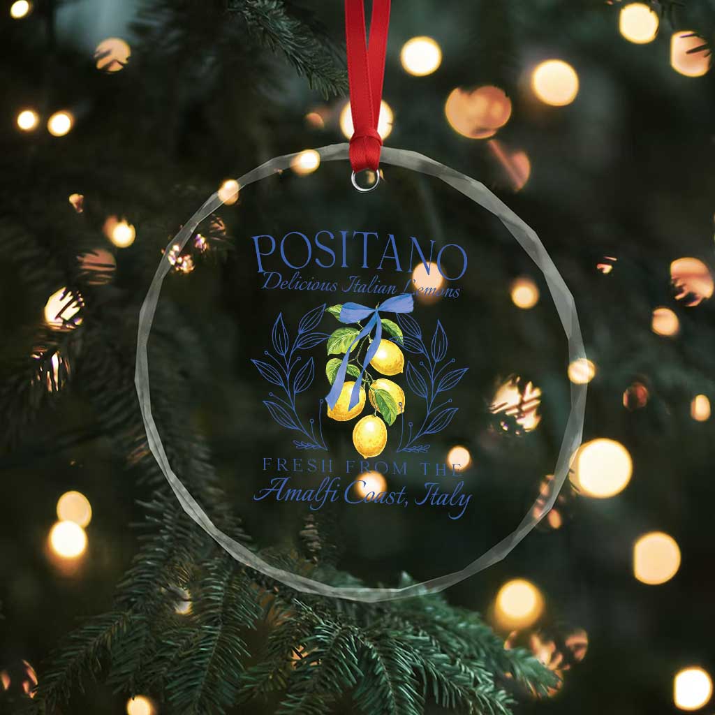 Positano Italy Crystal Glass Ornament Amalfi Coast Italian Lemons Town Italy Vacation - Wonder Print Shop