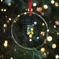 Positano Italy Crystal Glass Ornament Amalfi Coast Italian Lemons Town Italy Vacation - Wonder Print Shop