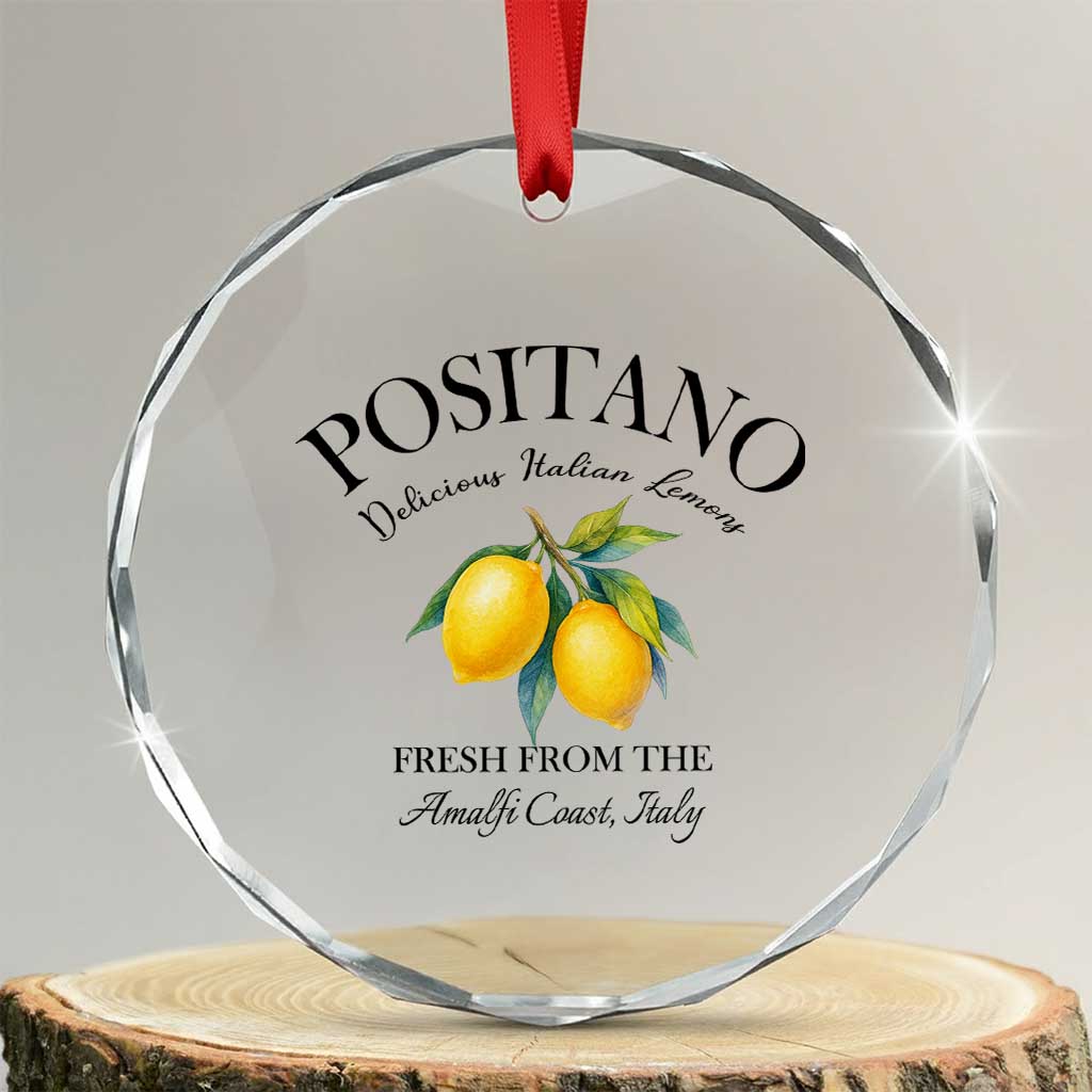 Positano Lemons Crystal Glass Ornament Fresh from the Amalfi Coast Italian Fruit - Wonder Print Shop