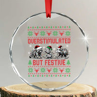 Possum Christmas Crystal Glass Ornament Funny Overstimulated But Festive - Wonder Print Shop