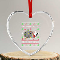 Possum Xmas Heart Crystal Glass Ornament Overstimulated But Festive - Wonder Print Shop