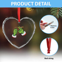 Pothead Xmas Heart Crystal Glass Ornament Cannabis Weed Adult Christmas Party - Wonder Print Shop