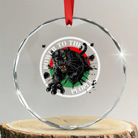 Power To The People Black Panther Party Crystal Glass Ornament Black History Month