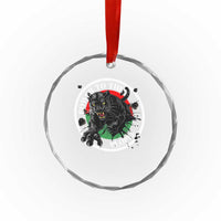 Power To The People Black Panther Party Crystal Glass Ornament Black History Month