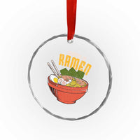 Powered by Ramen Crystal Glass Ornament Japanese Love Anime Noodles - Wonder Print Shop