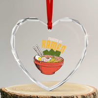 Powered by Ramen Heart Crystal Glass Ornament Japanese Love Anime Noodles - Wonder Print Shop
