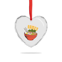 Powered by Ramen Heart Crystal Glass Ornament Japanese Love Anime Noodles - Wonder Print Shop
