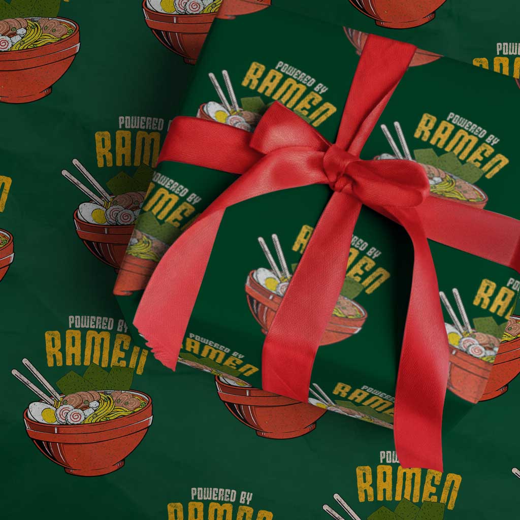 Powered by Ramen Wrapping Paper Roll Japanese Love Anime Noodles - Wonder Print Shop