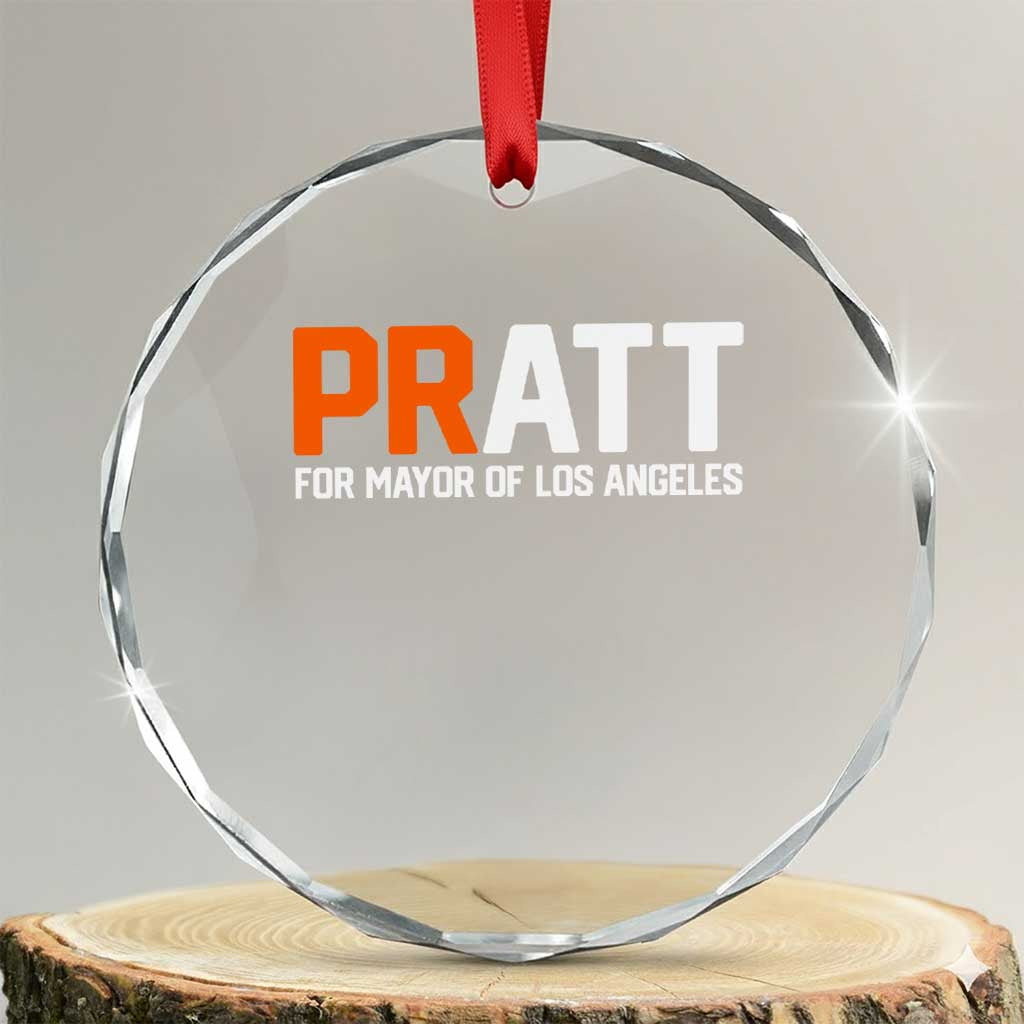 Pratt for Mayor Los Angeles Crystal Glass Ornament LA City Caliornia Pride Political Campaign Supporter