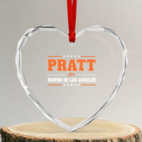 Pratt For Mayor Of Los Angeles Heart Crystal Glass Ornament LA Mayoral Election US Political