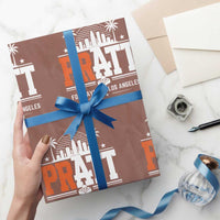 Pratt for Mayor of Los Angeles Retro Skyline Graphic Wrapping Paper Roll Support Local Leadership LA City California Pride
