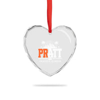 Pratt for Mayor of Los Angeles Retro Skyline Graphic Heart Crystal Glass Ornament Support Local Leadership LA City California Pride
