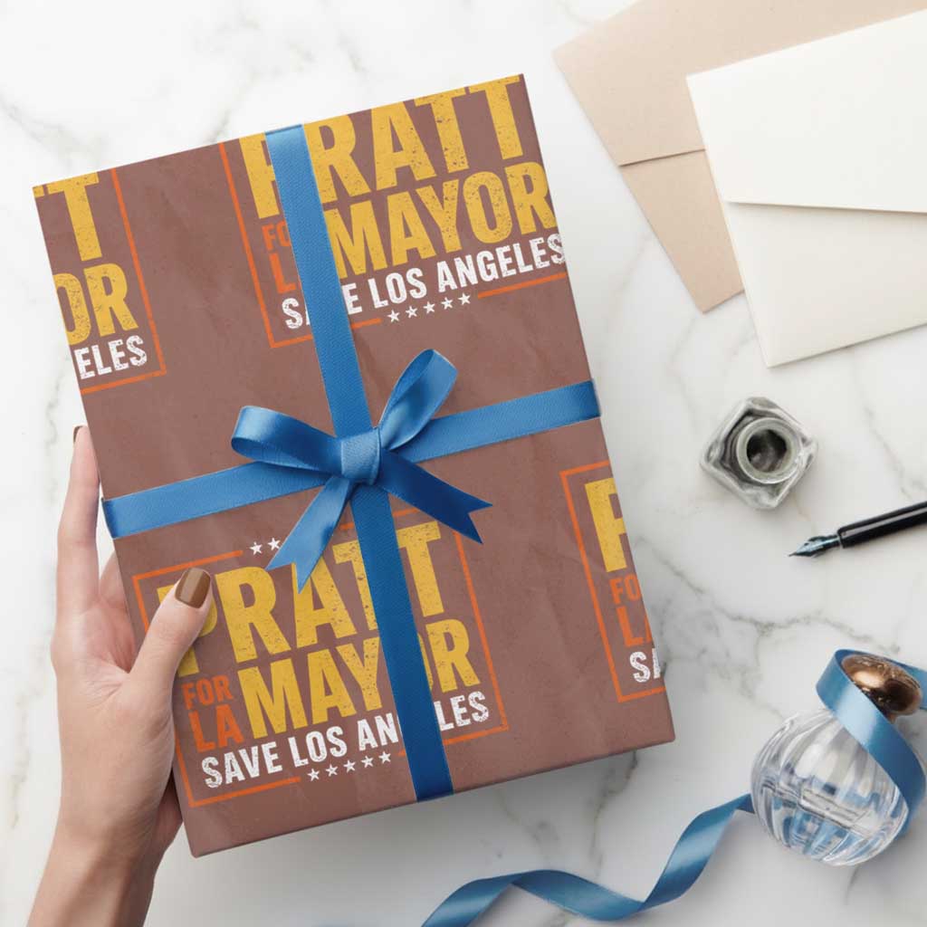 Pratt For Mayor Save Los Angeles Wrapping Paper Roll Spencer Supporter