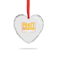 Pratt For Mayor Save Los Angeles Heart Crystal Glass Ornament Spencer Supporter