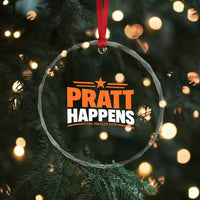 Pratt Happens Los Angeles 2026 Crystal Glass Ornament Funny Political Patriotic LA City California Pride Leadership