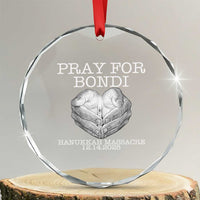 Pray for Bondi Australia Crystal Glass Ornament Hanukkah Memorial December 14 Tribute Support - Wonder Print Shop