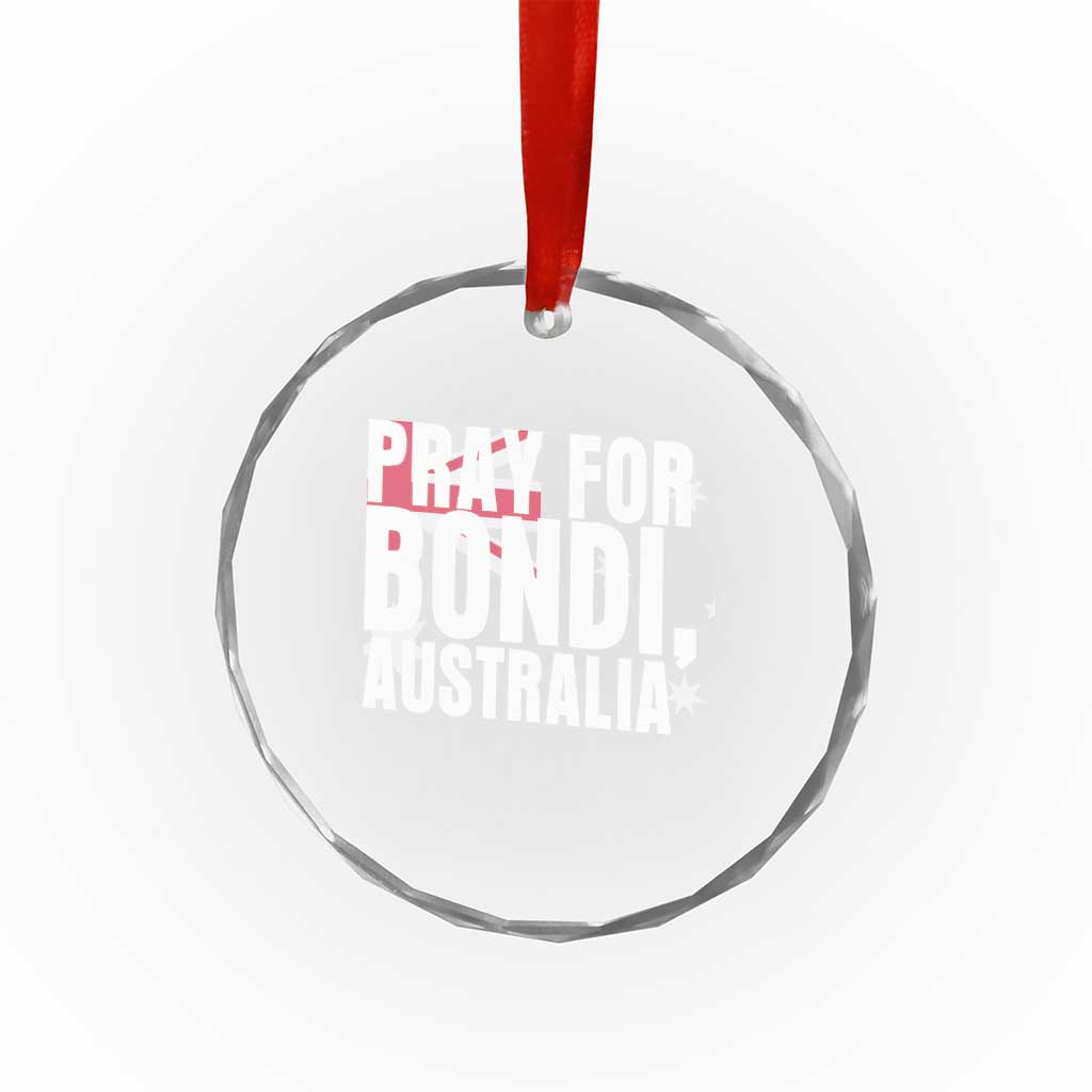 Pray for Bondi Australia Crystal Glass Ornament Memorial Unity and Support Tribute - Wonder Print Shop