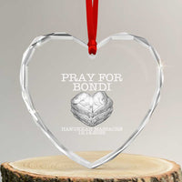 Pray for Bondi Australia Heart Crystal Glass Ornament Hanukkah Memorial December 14 Tribute Support - Wonder Print Shop