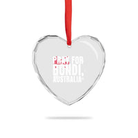 Pray for Bondi Australia Heart Crystal Glass Ornament Memorial Unity and Support Tribute - Wonder Print Shop