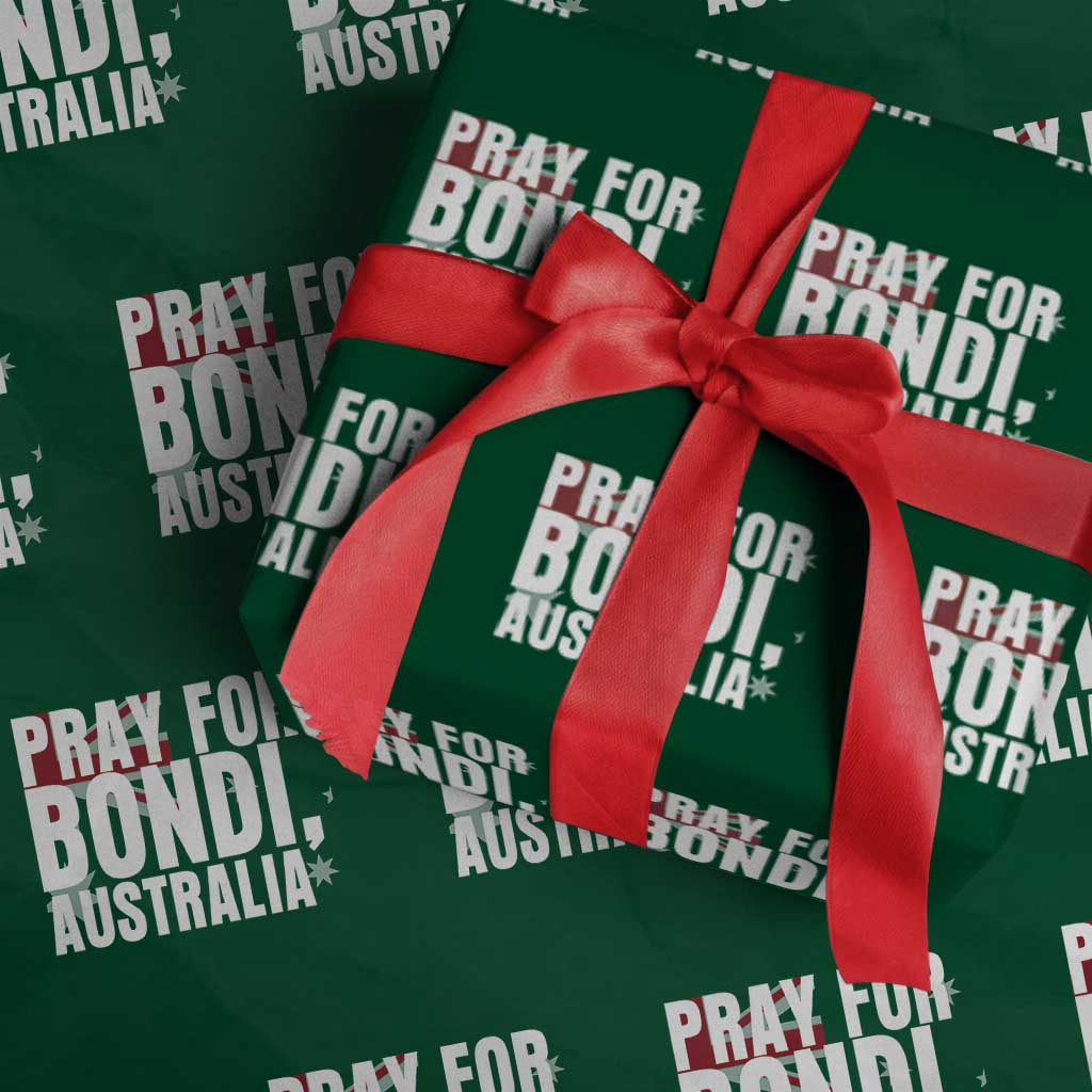 Pray for Bondi Australia Wrapping Paper Roll Memorial Unity and Support Tribute - Wonder Print Shop