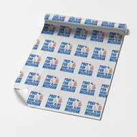 Pray for Grand Blanc Michigan Wrapping Paper Roll American Flag Christian Support - Wonder Print Shop