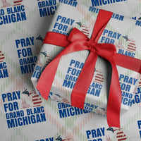 Pray for Grand Blanc Michigan Wrapping Paper Roll American Flag Christian Support - Wonder Print Shop