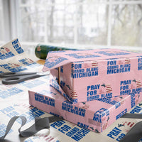 Pray for Grand Blanc Michigan Wrapping Paper Roll American Flag Christian Support - Wonder Print Shop