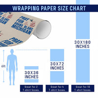 Pray for Grand Blanc Michigan Wrapping Paper Roll American Flag Christian Support - Wonder Print Shop