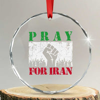 Pray For Iran Crystal Glass Ornament Support Iranian People Peace