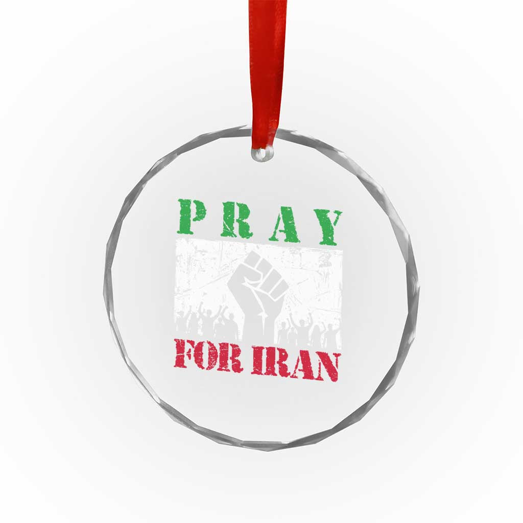 Pray For Iran Crystal Glass Ornament Support Iranian People Peace