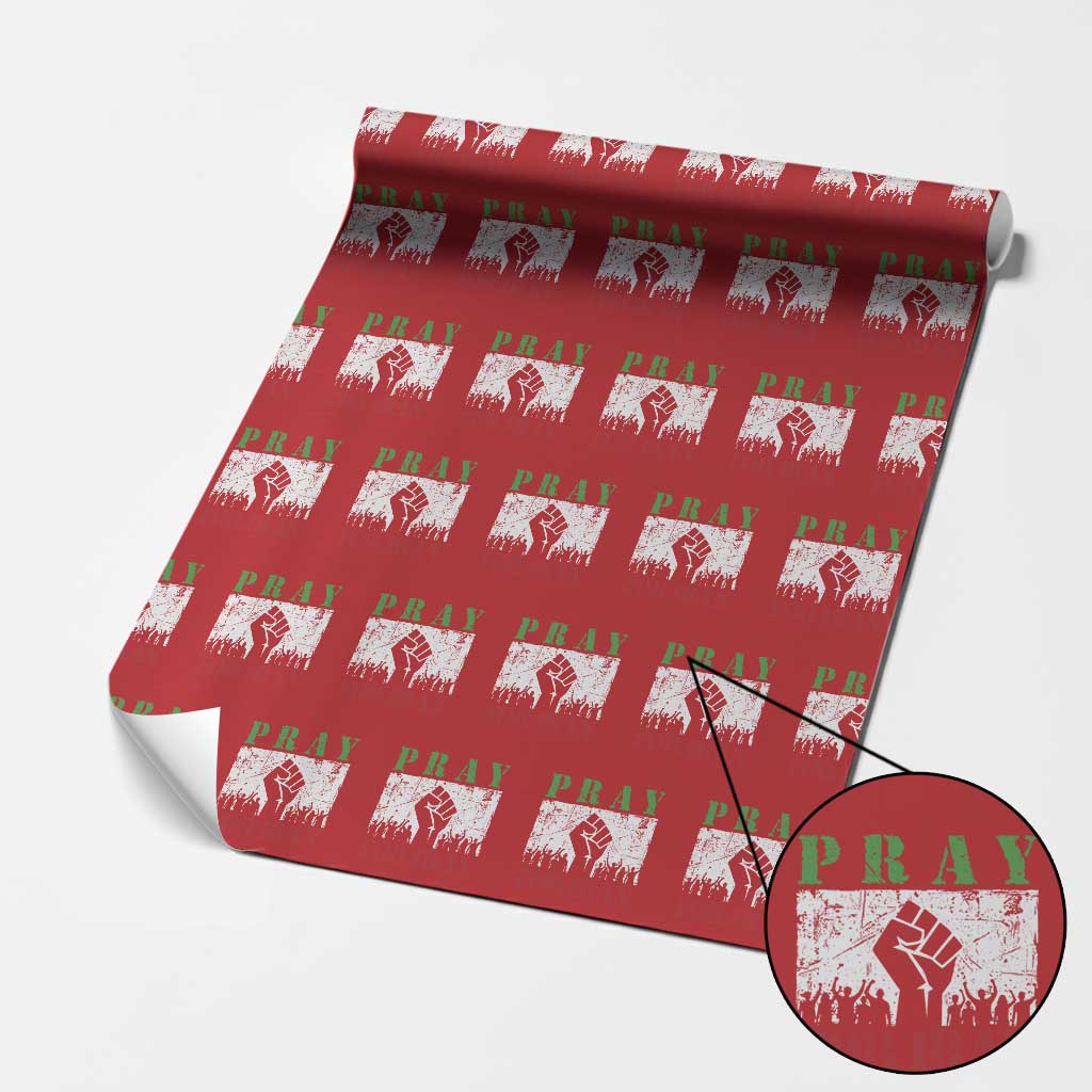 Pray For Iran Wrapping Paper Roll Support Iranian People Peace