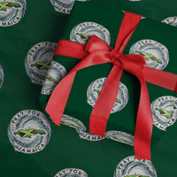 Pray For Jamaica Hurricane Support Wrapping Paper Roll Strong Island Map and Storm Graphic