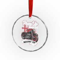 Pray Up Before You Mount Up Crystal Glass Ornament Christian Biker Religious Faith - Wonder Print Shop