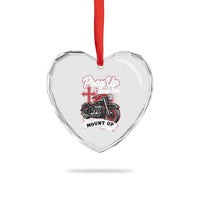 Pray Up Before You Mount Up Heart Crystal Glass Ornament Christian Biker Religious Faith - Wonder Print Shop